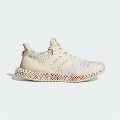 Adidas Ultra 4D Running Shoes Beige Unisex Running Adidas US