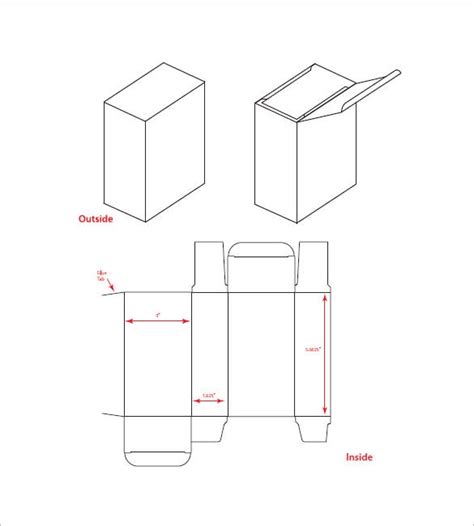 Detail Packaging Box Template Koleksi Nomer