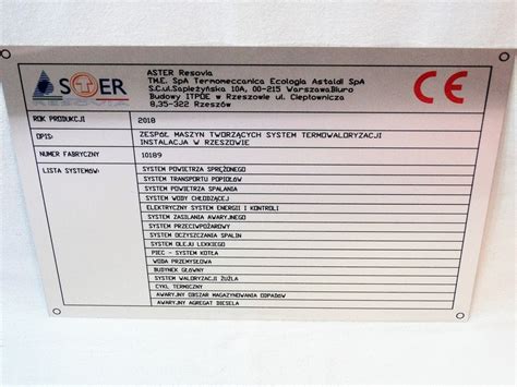 Tabliczka Opisowa Nadrukowana Z Blachy Aluminiowej 240 X 170 Mm Sklep