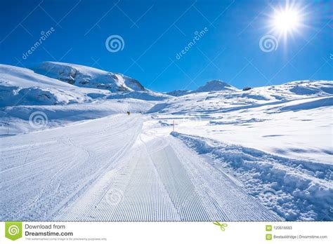 Italian Alps in the winter stock image. Image of cervinia - 120616683