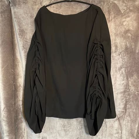 Chico S Tops Nwt Black Label By Chicos Size Xl Ruched Detail Top