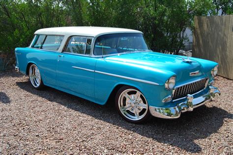 1955 CHEVROLET NOMAD CUSTOM STATION WAGON Front 3 4 210854