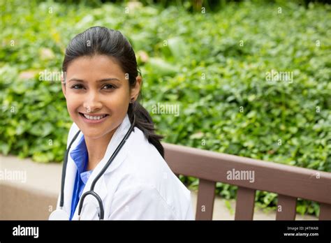 Closeup Portrait Of Friendly Smiling Confident Female Doctor