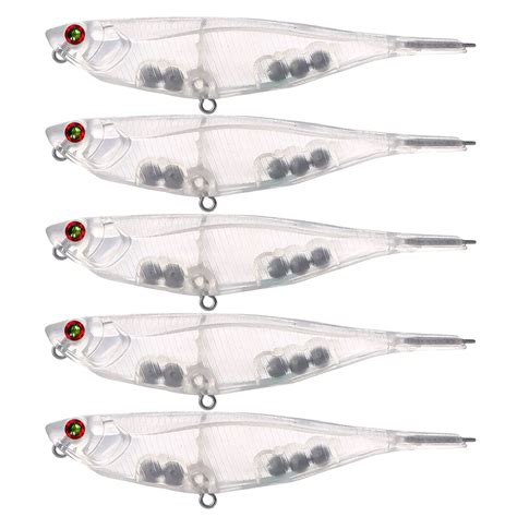 Fishing Blank Lures 20pcs Lot 10cm 8 7g Unpainted Lures Clear Plastic