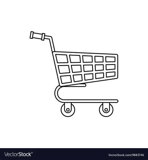 Shopping cart icon outline style Royalty Free Vector Image