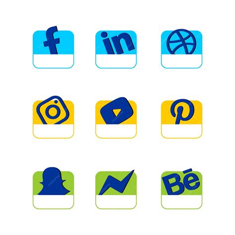 Premium Vector Colorful Social Media Icons