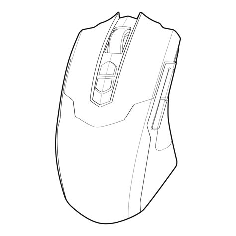 Computer mouse outline drawing vector, Computer Mouse in a sketch style, Computer Mouse training ...