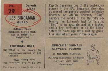 1954 Bowman 29 Les Bingaman The Trading Card Database