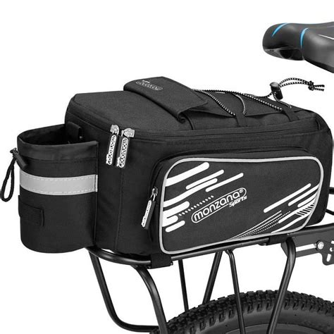 Sacoche de vélo porte bagages noir 12L imperméable réfléchissant