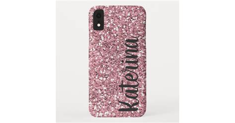 Pink Glitter Personalized with Your Name. Case-Mate iPhone Case | Zazzle