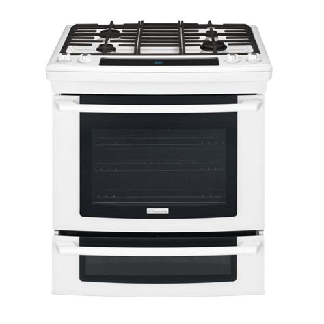 Electrolux Ew30gs65gw 30 Slide In Gas Range With 4 Sealed Burners 42 Cu Ft Self Cleaning