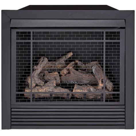 Duluth Forge 32 In W 32000 Btu Black Vent Free Dual Burner Gas Fireplace Insert And Remote In