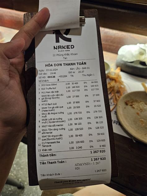Menu At Naked Sushi Ph Ng Kh C Khoan Restaurant Ho Chi Minh City