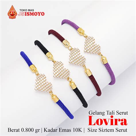 Gelang Tali Kombinasi Emas 10 Karat Jessie Lovira J5 Ismoyo Lazada