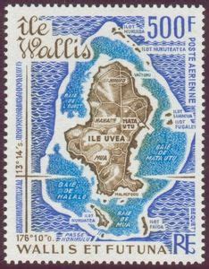 Stamp Maps Of Wallis And Futuna Islands Wallis And Futuna Maps Of