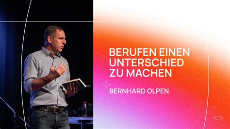 BERUFEN EINEN UNTERSCHIED ZU MACHEN BERNHARD OLPEN Urban Life