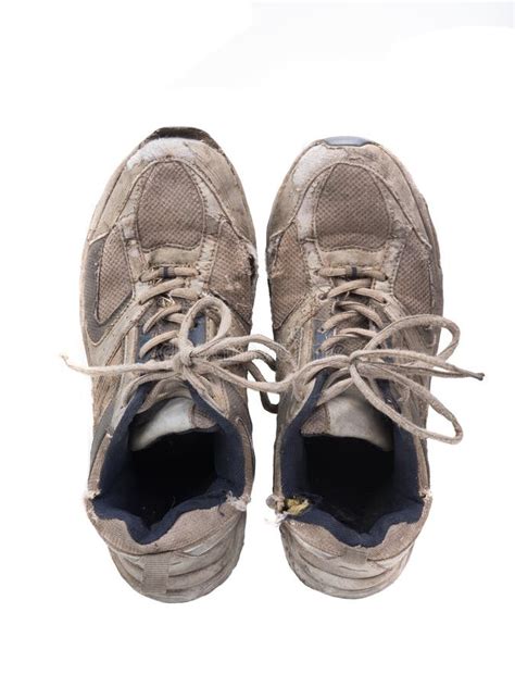 Old Sneakers Isolated on White Stock Image - Image of style, footwear ...