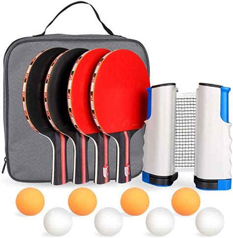 The Ping Pong Set Includes Four Paddles And Six Balls