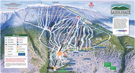 Saddleback Maine Ski Trail Map Guide | A Family Skiing in Maine