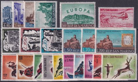 Francobolli San Marino 1961 Annata Completa