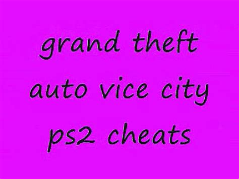 Gta Vice City Ps2 Cheat Codes