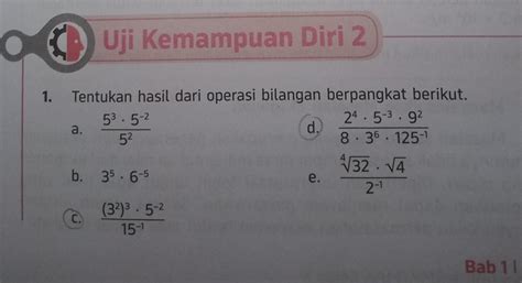 Tentukan Hasil Dari Operasi Bilangan Berpangkat Berikut Tex C