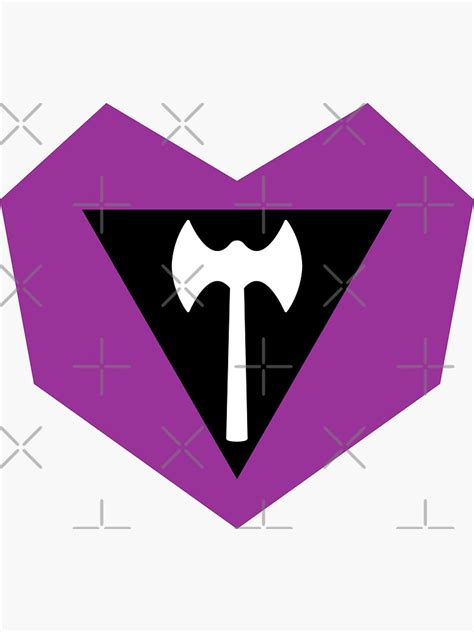 Labrys Lesbian Flag Lgbt Geometric Heart Sticker For Sale By