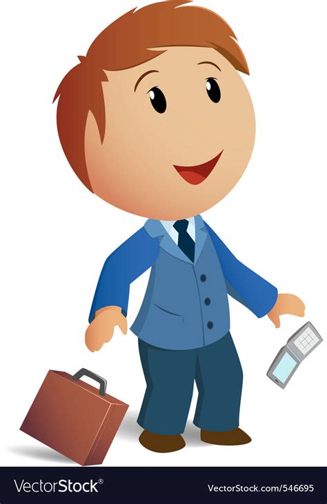 Cartoon Businessman Royalty Free Vector Image Vectorstock