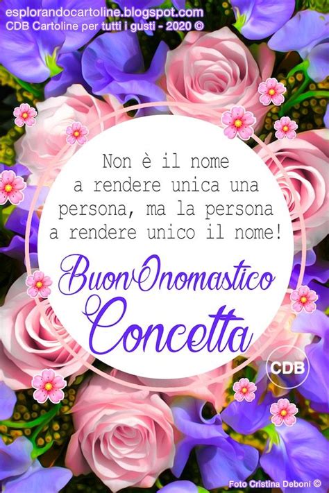 Cartolina Buon Onomastico Concetta Non Il Nome A Rendere Unica