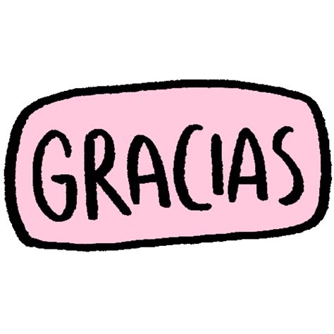 The Word Gracias Written In Black Ink On A Pink Background