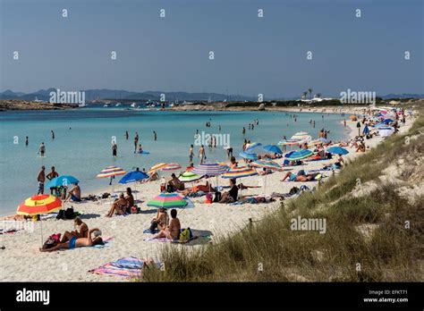 Playa de Ses Illetes, beach, Formentera, Balearic Islands, Spain Stock ...