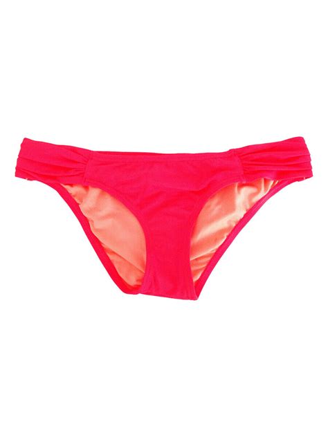 Sundazed Coral Viva Ruched Hipster Bikini Swim Bottom Us X Small Ebay