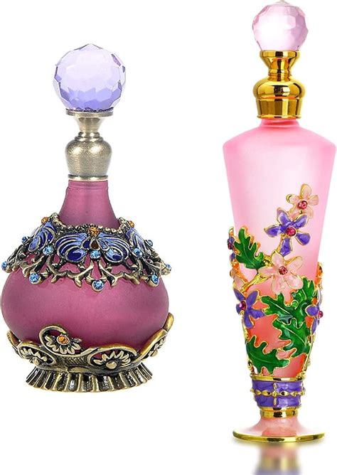 Amazon YU FENG 25ml Purple And Pink Glass Perfume Bottles Empty