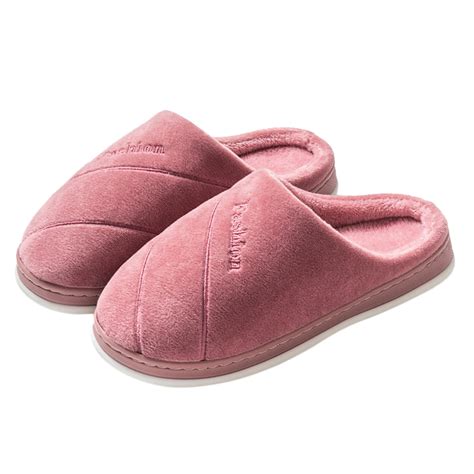 Knqrhpse Women S Slippers Couples Slip On Ry Plush Flat Home Winter