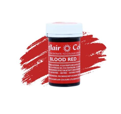 Sugarflair Blood Red Spectral Paste 25g Concentrated Food Colours