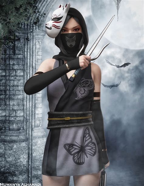 Mosu Ninja - Classic Ninja Outfit for G8F Daz Content by Muwawya