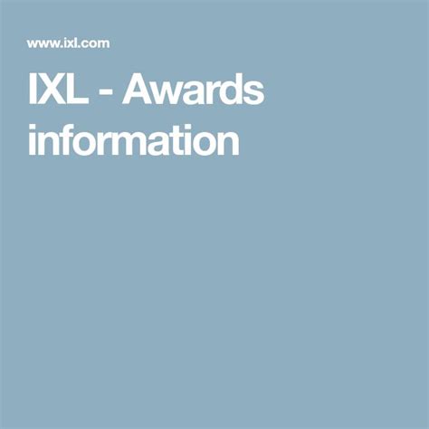 IXL - Awards information | Ixl math, Learning sites, Fun language arts