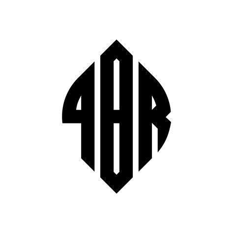 QBR circle letter logo design with circle and ellipse shape. QBR