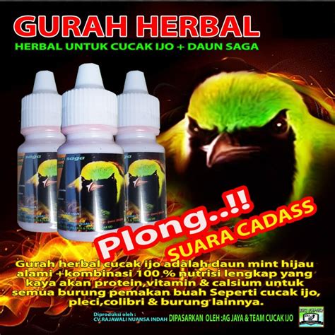 Jual Vitamin Burung Gurah Herbal Vit Cucak Hijau Shopee Indonesia