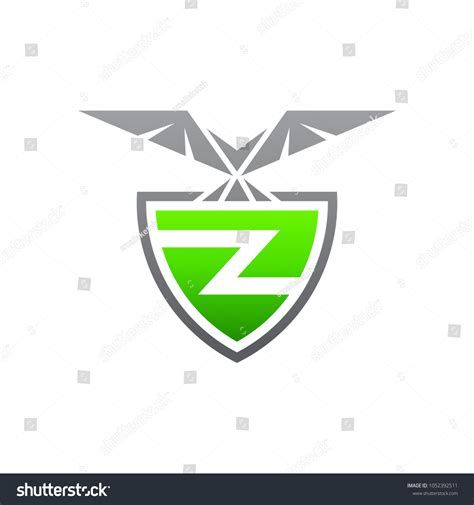 Eagle Shield Letter Z Initial Logo Stock Vector Royalty Free