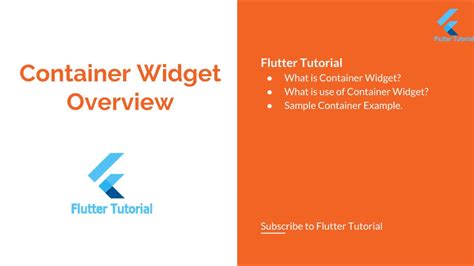 Container Widget With Example Flutter Tutorial Youtube