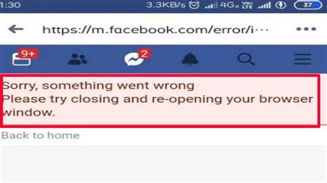 Fix Facebook Sorry Something Went Wrong Please Try Closing And Re