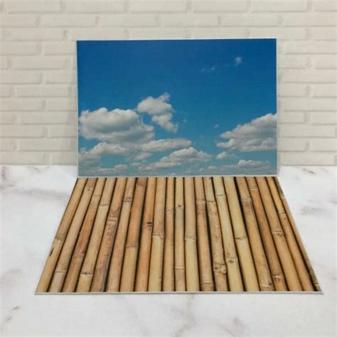 Jual Alas Foto 3D Background Foto 3D Motif Langit Biru Awan Putih