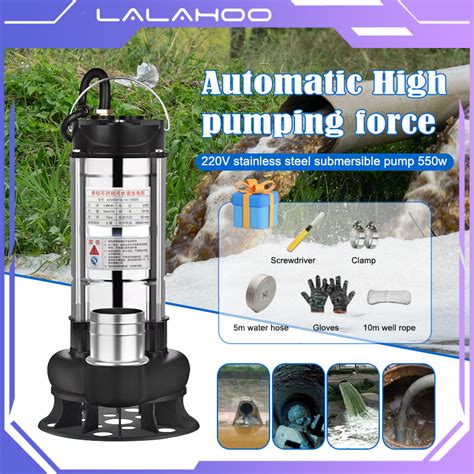 Jual Pompa Celup Air Kotor Otomatis 550Watt Stainless Steel Sewage Pump