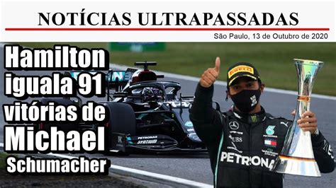 LEWIS HAMILTON IGUALA AS 91 VITÓRIAS DE MICHAEL SCHUMACHER NA Formula1