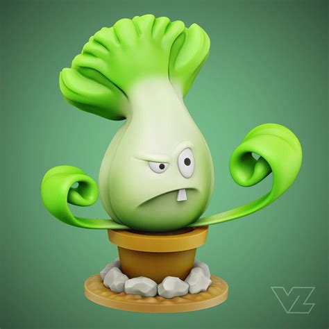 Bonk Choy Plants Vs Zombies D Fanart Varizal Zulmi Plants Vs