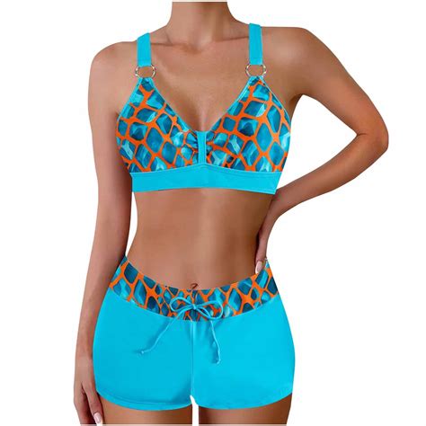 Djskiyers Women S Hawaiian Bikini Sets Floral Swimsuits Piece Bathing