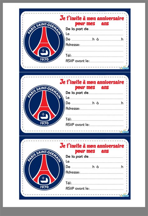 最新 carte anniversaire psg 866537 Carte anniversaire psg gratuite a