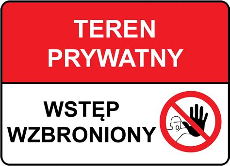 Tabliczka Teren Prywatny Wstęp Wzbroniony 40X30 Ceny i opinie