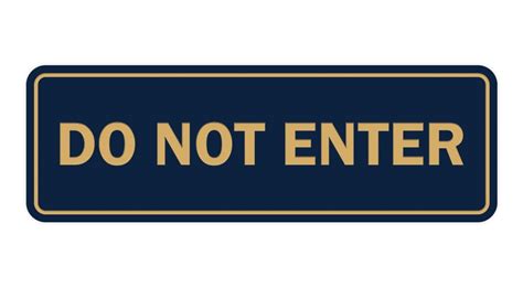 Standard Do Not Enter Sign Navy Bluegold Large